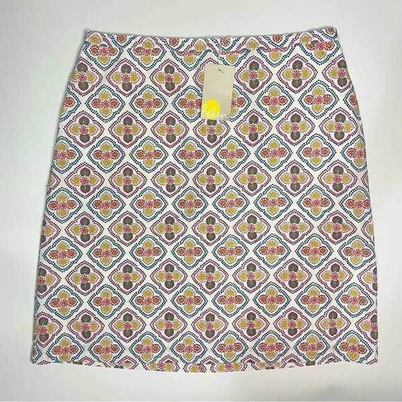 Boden Dresses & Skirts - NWT Boden 10R Multicolor Geometric Pencil Skirt 100% Cotton